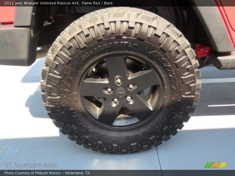 Flame Red / Black 2011 Jeep Wrangler Unlimited Rubicon 4x4