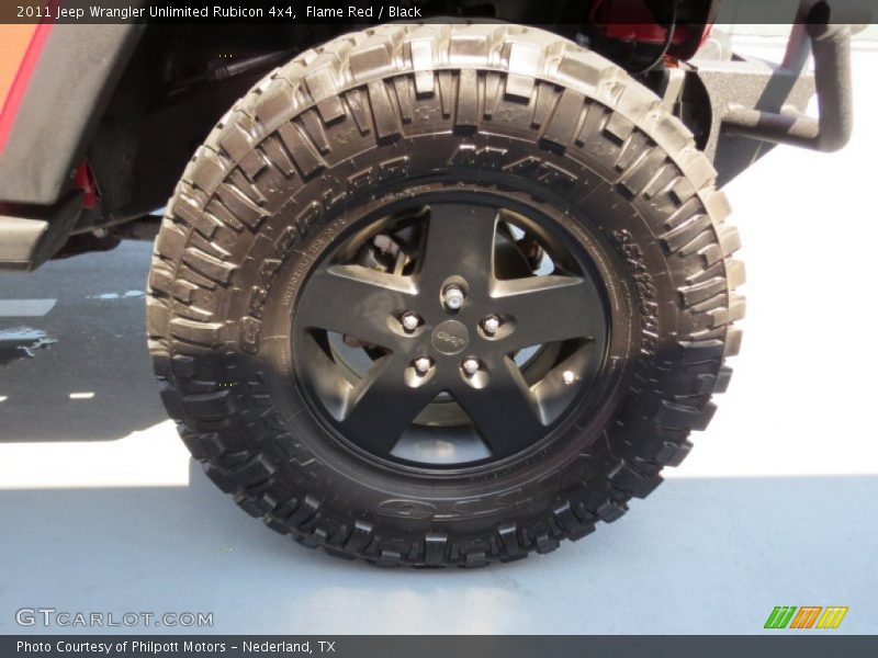 Flame Red / Black 2011 Jeep Wrangler Unlimited Rubicon 4x4