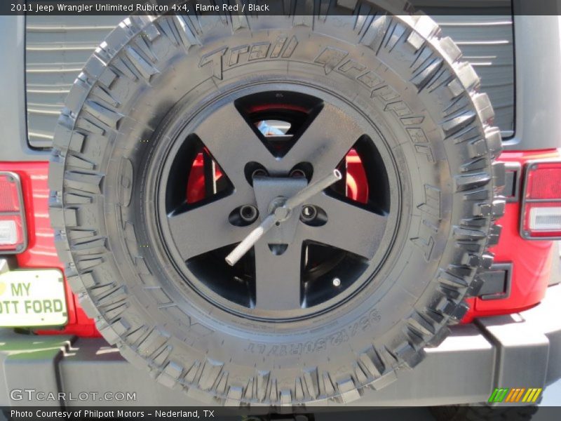 Flame Red / Black 2011 Jeep Wrangler Unlimited Rubicon 4x4