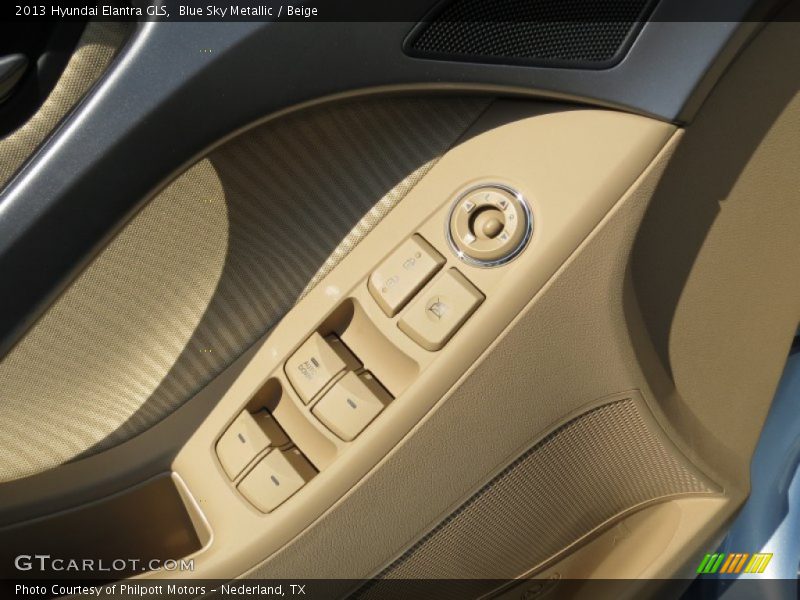 Blue Sky Metallic / Beige 2013 Hyundai Elantra GLS