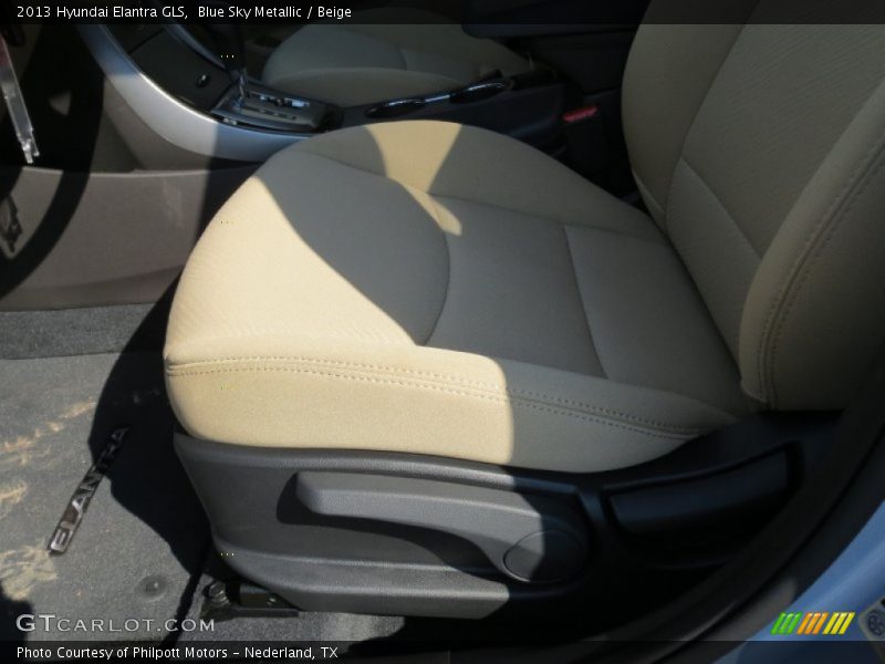 Blue Sky Metallic / Beige 2013 Hyundai Elantra GLS