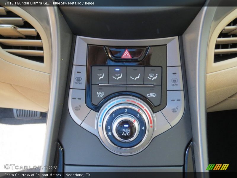 Blue Sky Metallic / Beige 2013 Hyundai Elantra GLS
