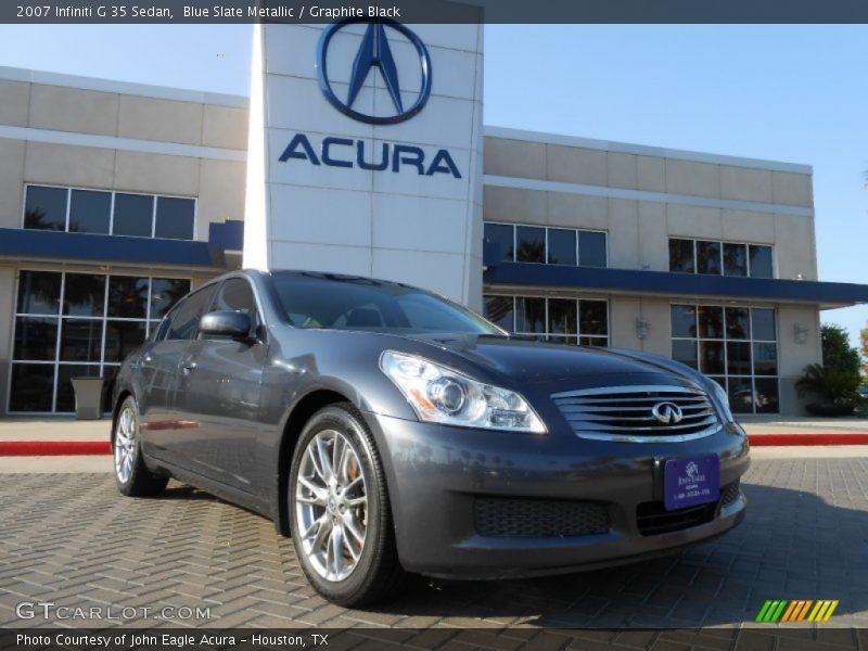 Blue Slate Metallic / Graphite Black 2007 Infiniti G 35 Sedan
