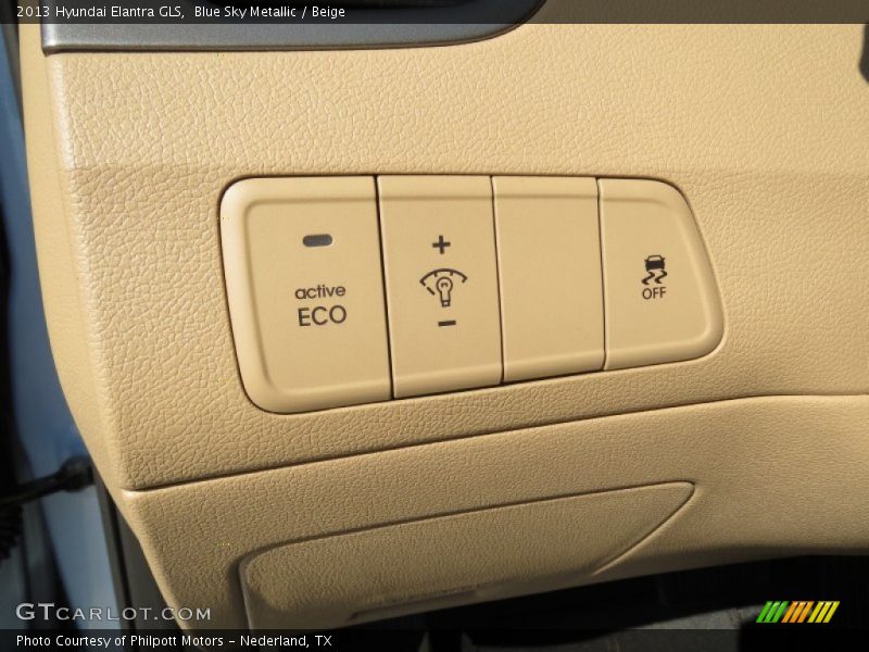 Blue Sky Metallic / Beige 2013 Hyundai Elantra GLS