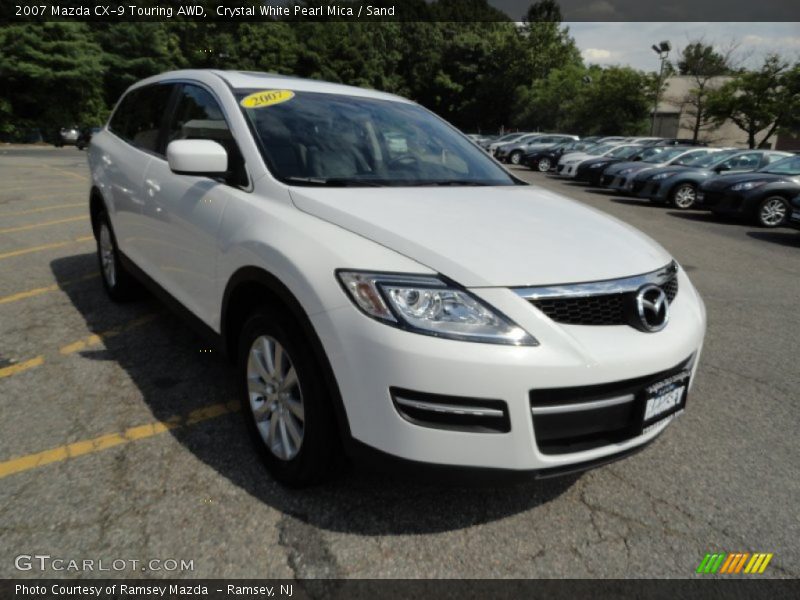 Crystal White Pearl Mica / Sand 2007 Mazda CX-9 Touring AWD