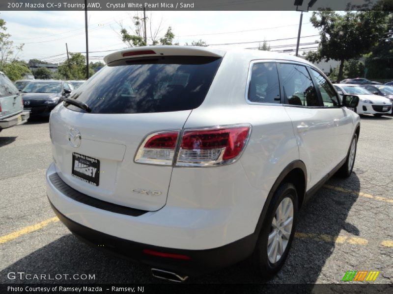 Crystal White Pearl Mica / Sand 2007 Mazda CX-9 Touring AWD