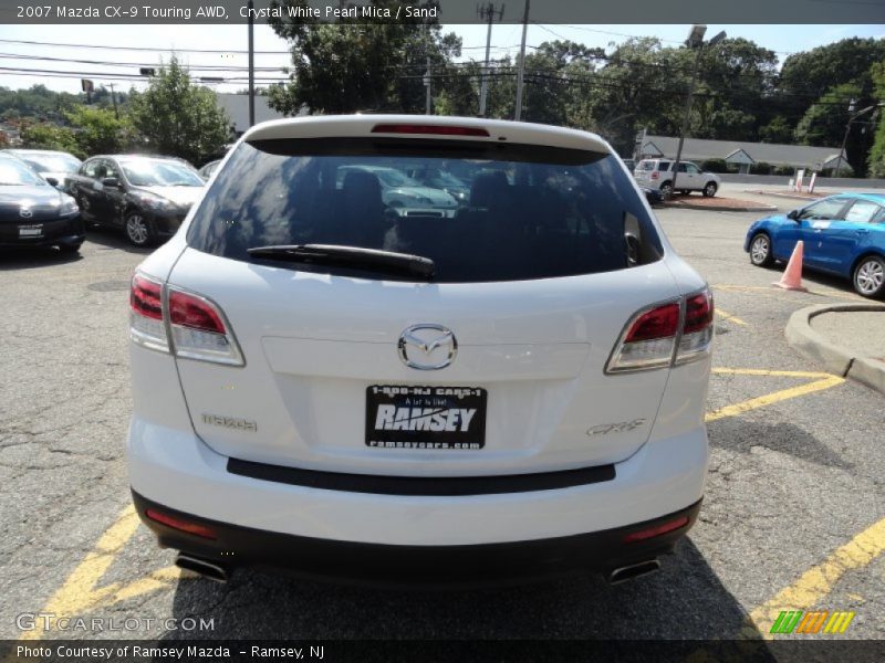 Crystal White Pearl Mica / Sand 2007 Mazda CX-9 Touring AWD