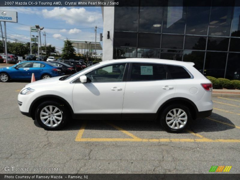 Crystal White Pearl Mica / Sand 2007 Mazda CX-9 Touring AWD