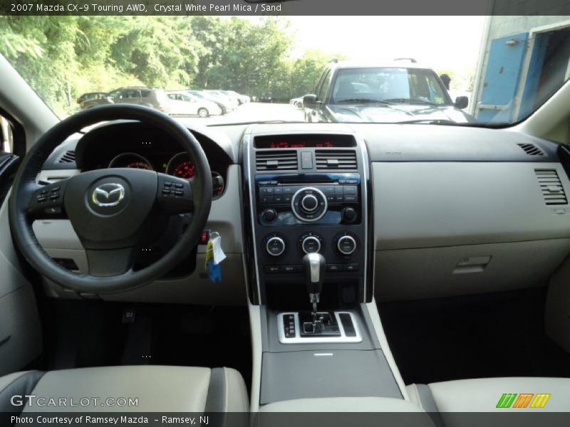 Crystal White Pearl Mica / Sand 2007 Mazda CX-9 Touring AWD