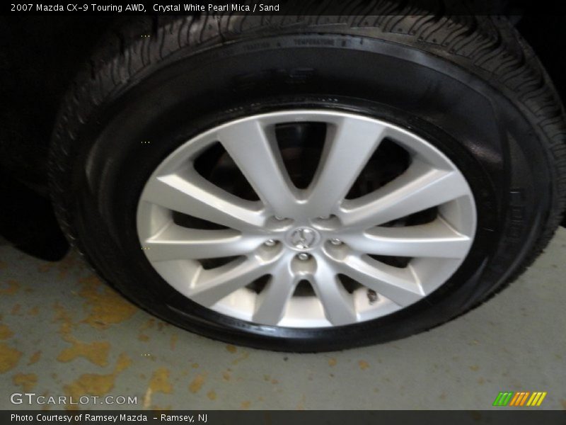 Crystal White Pearl Mica / Sand 2007 Mazda CX-9 Touring AWD