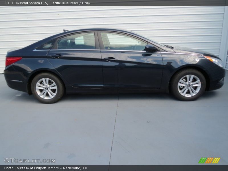 Pacific Blue Pearl / Gray 2013 Hyundai Sonata GLS