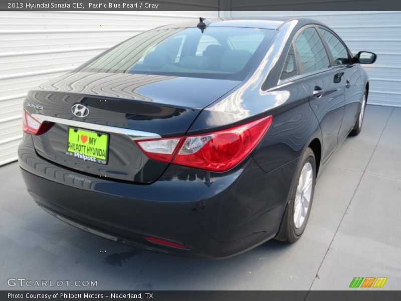 Pacific Blue Pearl / Gray 2013 Hyundai Sonata GLS