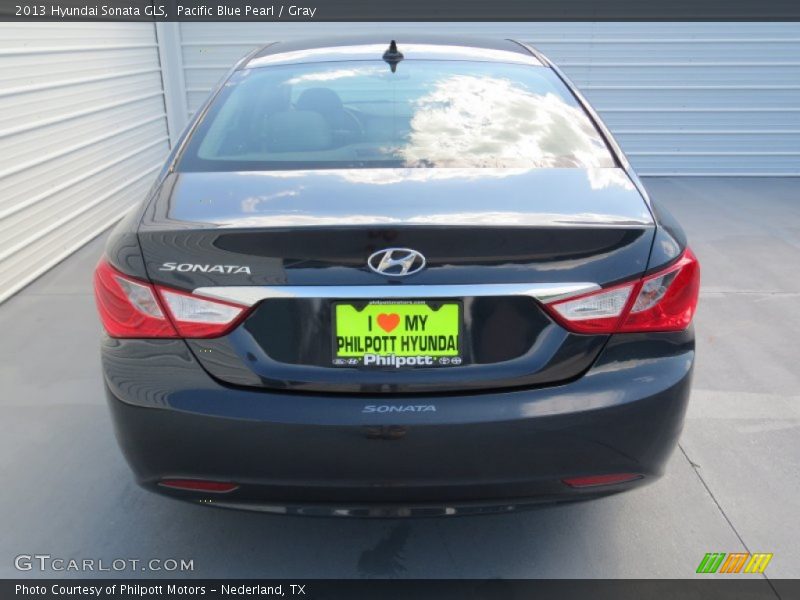 Pacific Blue Pearl / Gray 2013 Hyundai Sonata GLS