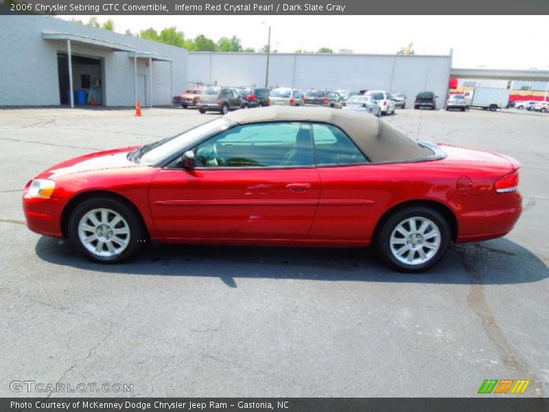 Inferno Red Crystal Pearl / Dark Slate Gray 2006 Chrysler Sebring GTC Convertible