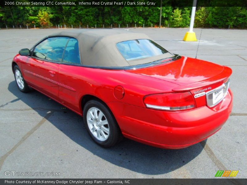 Inferno Red Crystal Pearl / Dark Slate Gray 2006 Chrysler Sebring GTC Convertible