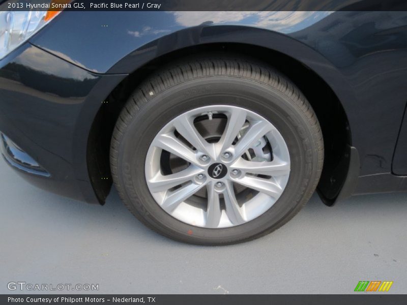 Pacific Blue Pearl / Gray 2013 Hyundai Sonata GLS