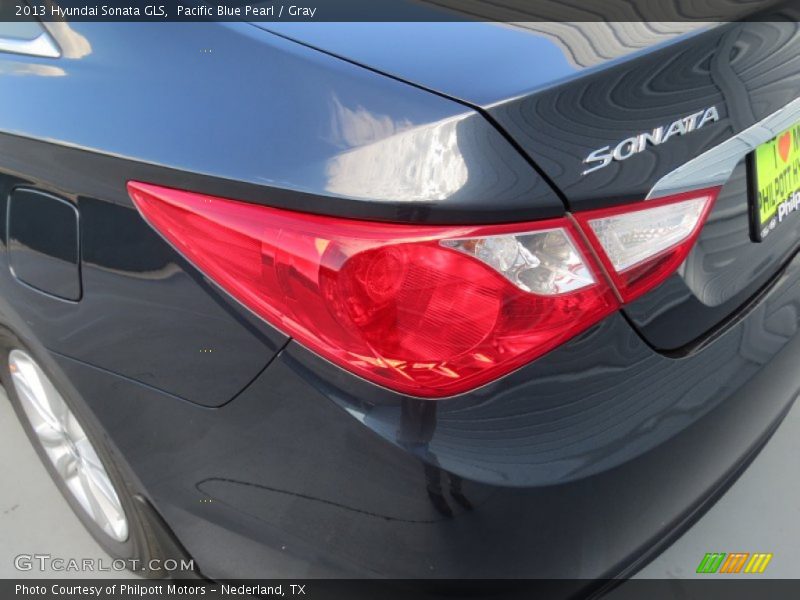 Pacific Blue Pearl / Gray 2013 Hyundai Sonata GLS