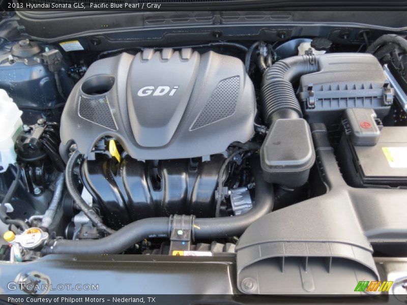 Pacific Blue Pearl / Gray 2013 Hyundai Sonata GLS