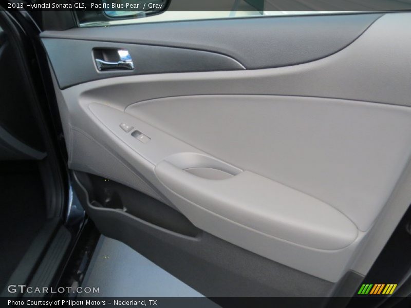 Pacific Blue Pearl / Gray 2013 Hyundai Sonata GLS