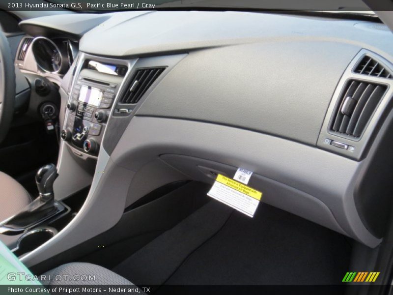 Pacific Blue Pearl / Gray 2013 Hyundai Sonata GLS