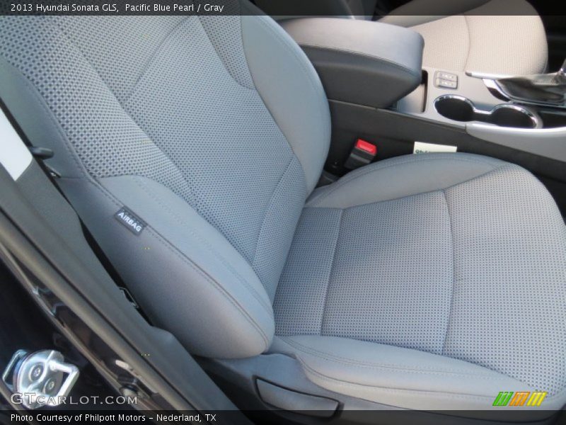 Pacific Blue Pearl / Gray 2013 Hyundai Sonata GLS