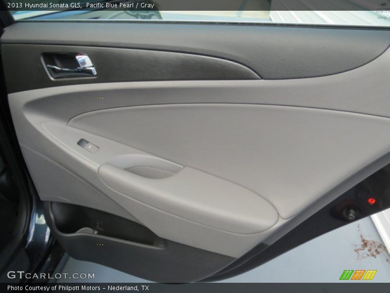 Pacific Blue Pearl / Gray 2013 Hyundai Sonata GLS
