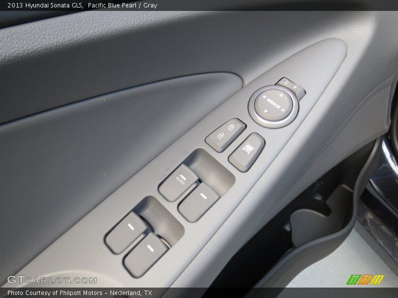 Pacific Blue Pearl / Gray 2013 Hyundai Sonata GLS