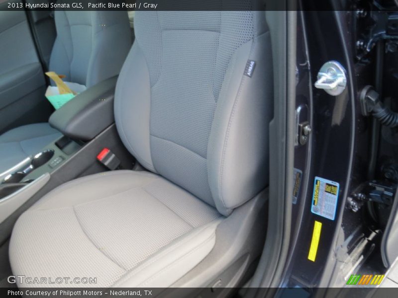 Pacific Blue Pearl / Gray 2013 Hyundai Sonata GLS