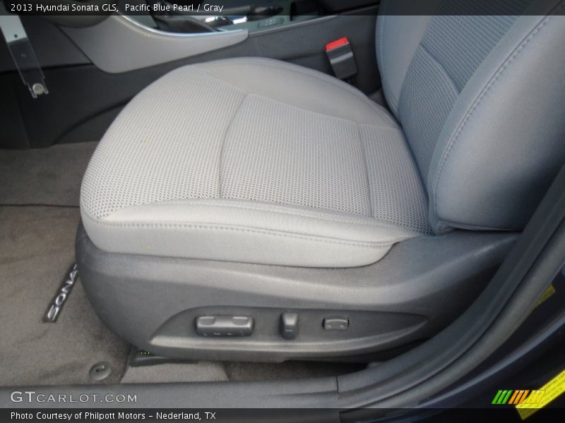 Pacific Blue Pearl / Gray 2013 Hyundai Sonata GLS