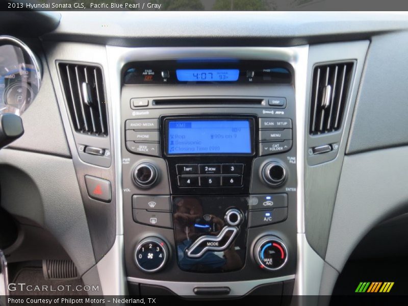 Pacific Blue Pearl / Gray 2013 Hyundai Sonata GLS