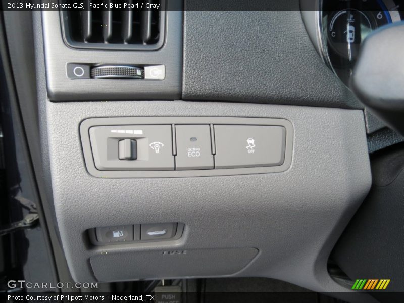 Pacific Blue Pearl / Gray 2013 Hyundai Sonata GLS