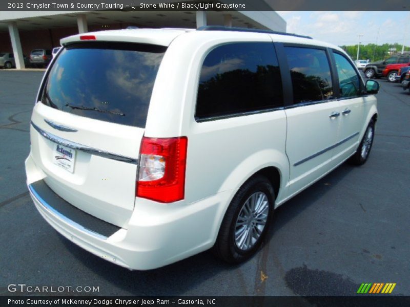 Stone White / Black/Light Graystone 2013 Chrysler Town & Country Touring - L