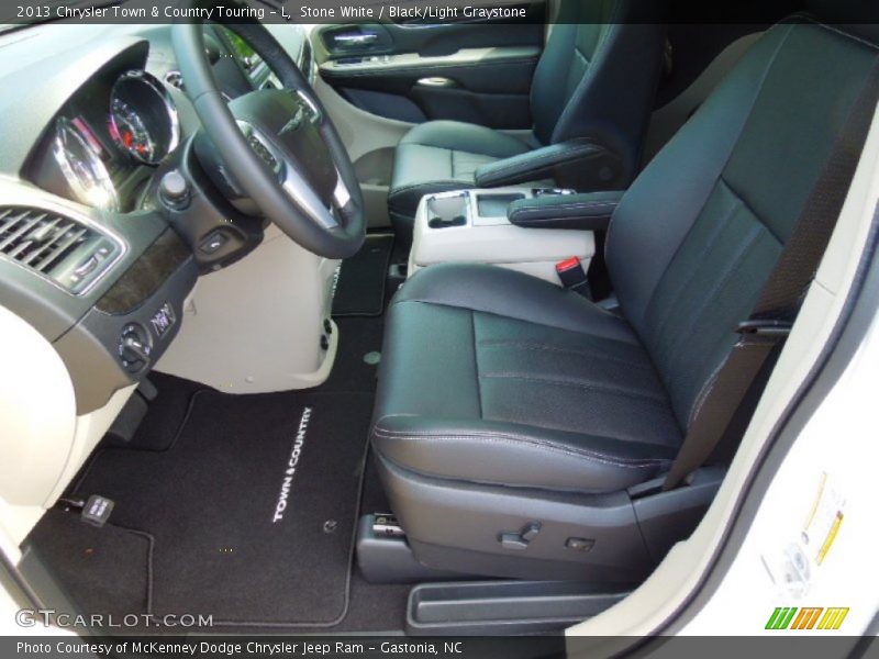 Stone White / Black/Light Graystone 2013 Chrysler Town & Country Touring - L