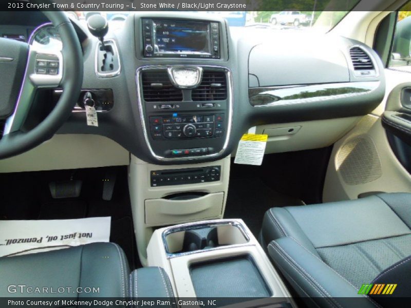 Stone White / Black/Light Graystone 2013 Chrysler Town & Country Touring - L
