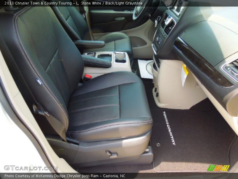 Stone White / Black/Light Graystone 2013 Chrysler Town & Country Touring - L