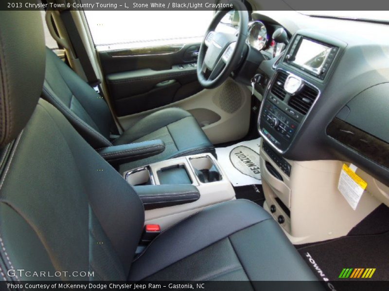 Stone White / Black/Light Graystone 2013 Chrysler Town & Country Touring - L