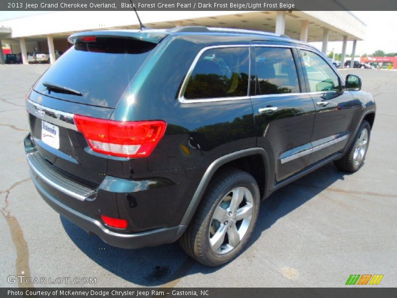 Black Forest Green Pearl / Dark Frost Beige/Light Frost Beige 2013 Jeep Grand Cherokee Overland