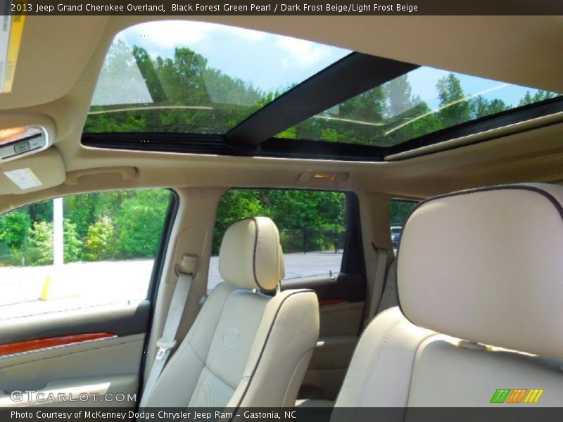 Sunroof of 2013 Grand Cherokee Overland