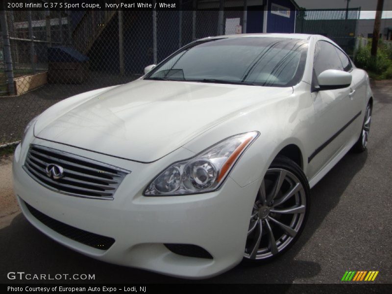 Ivory Pearl White / Wheat 2008 Infiniti G 37 S Sport Coupe
