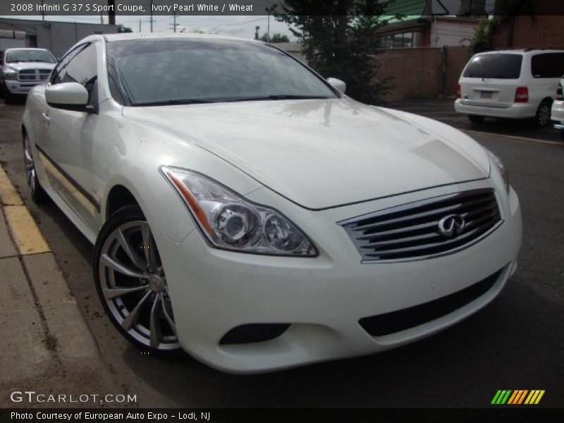 Ivory Pearl White / Wheat 2008 Infiniti G 37 S Sport Coupe