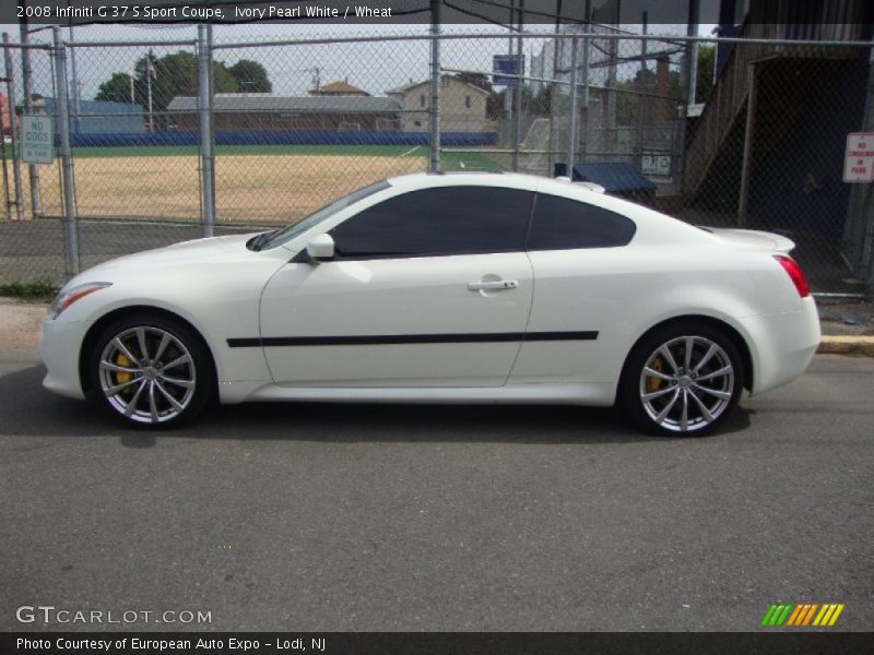 Ivory Pearl White / Wheat 2008 Infiniti G 37 S Sport Coupe