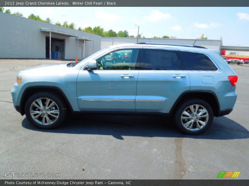 Winter Chill Pearl / Black 2013 Jeep Grand Cherokee Laredo