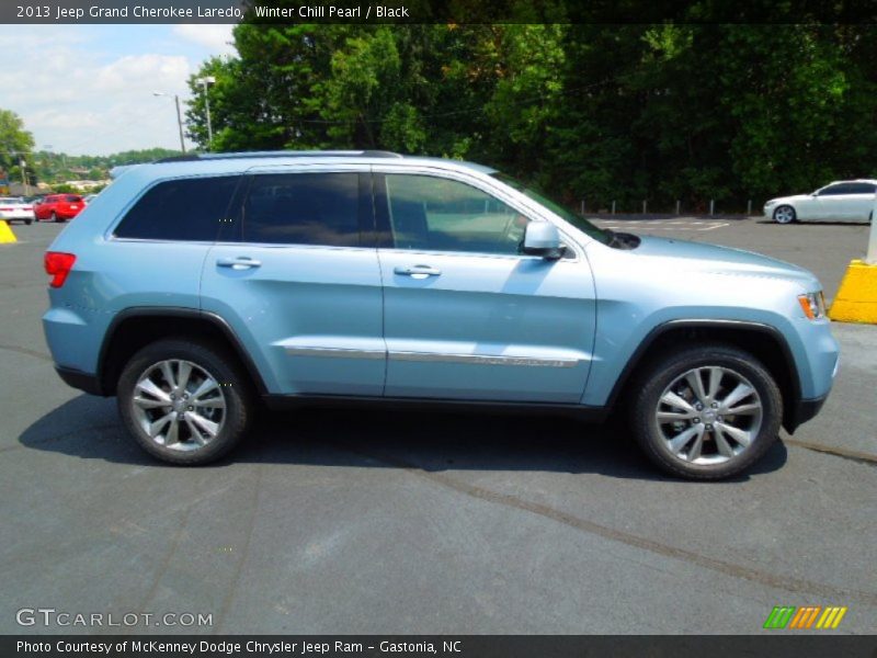 Winter Chill Pearl / Black 2013 Jeep Grand Cherokee Laredo