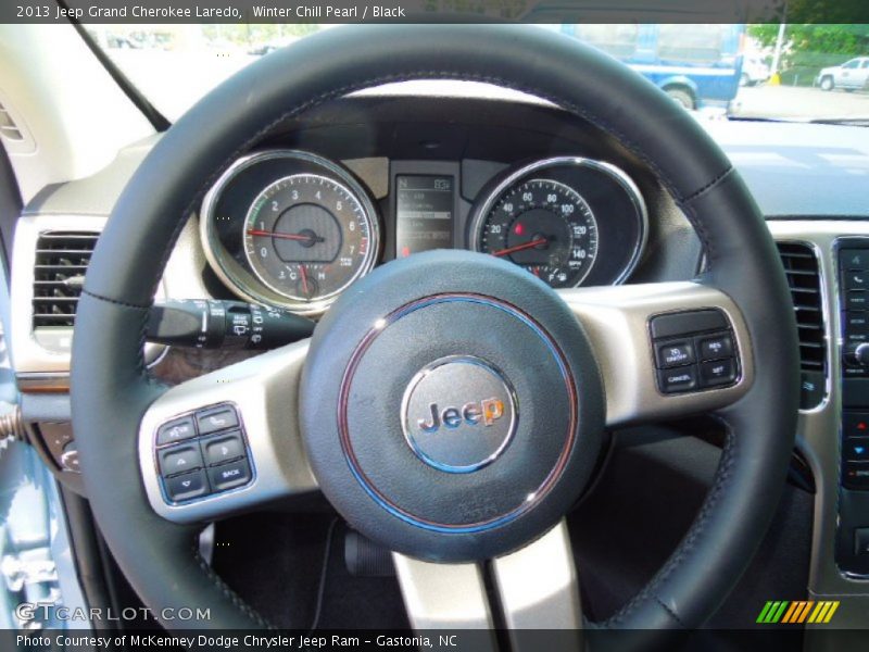Winter Chill Pearl / Black 2013 Jeep Grand Cherokee Laredo