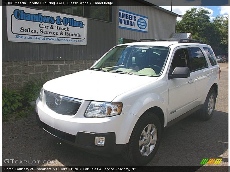 Classic White / Camel Beige 2008 Mazda Tribute i Touring 4WD