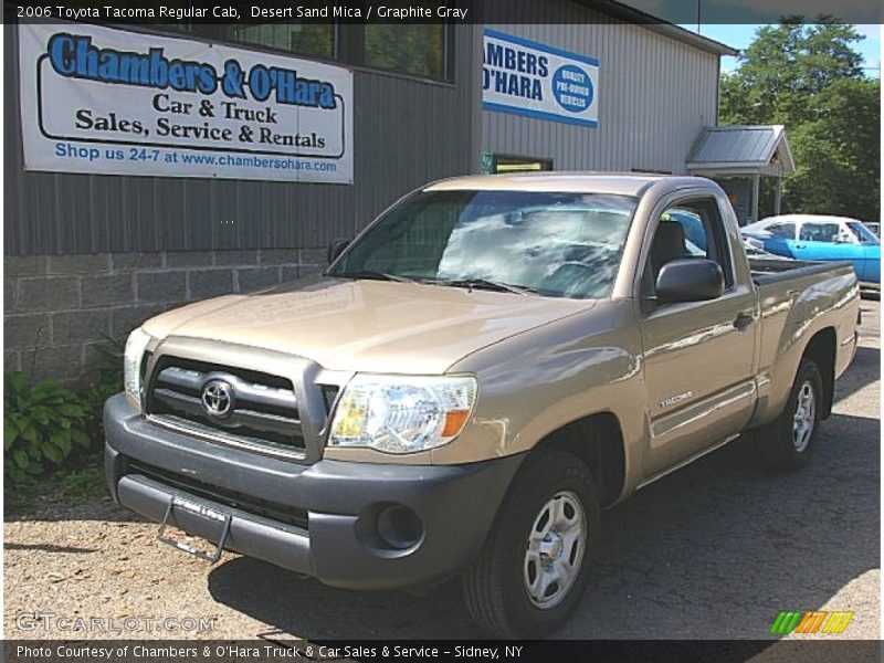 Desert Sand Mica / Graphite Gray 2006 Toyota Tacoma Regular Cab
