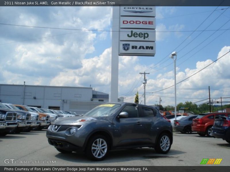 Gun Metallic / Black/Red w/Silver Trim 2011 Nissan Juke SL AWD