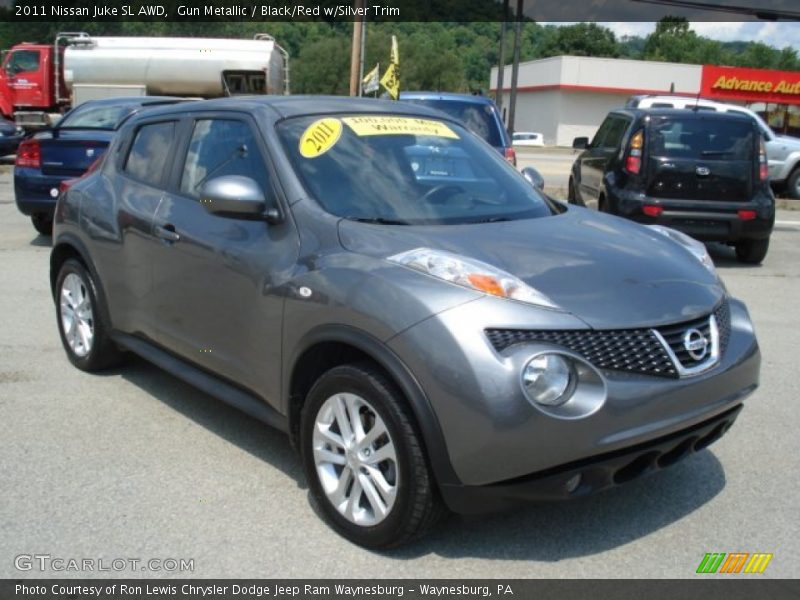 Gun Metallic / Black/Red w/Silver Trim 2011 Nissan Juke SL AWD