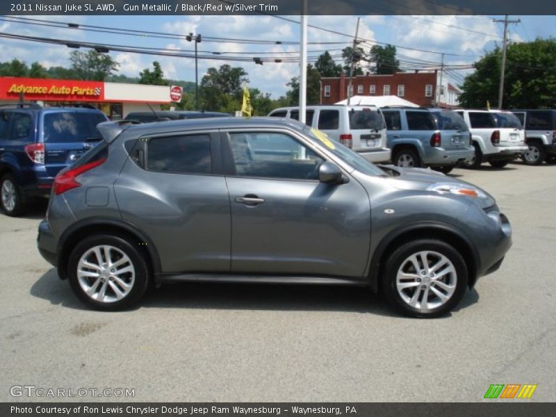 Gun Metallic / Black/Red w/Silver Trim 2011 Nissan Juke SL AWD