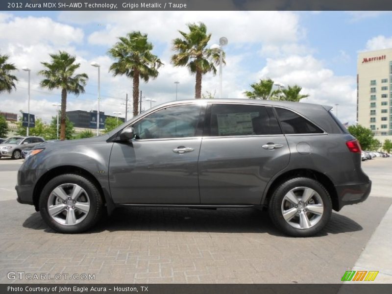 Grigio Metallic / Taupe 2012 Acura MDX SH-AWD Technology